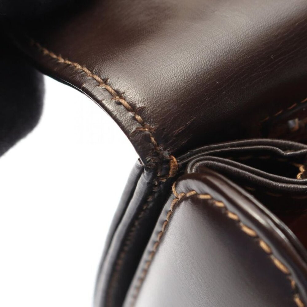 ★SOLD★ Gucci Handbag Vintage Bamboo Dark Brown Leather - Picture 7 of 13